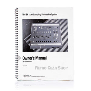 E-Mu SP-1200 Final Edition Original Manual