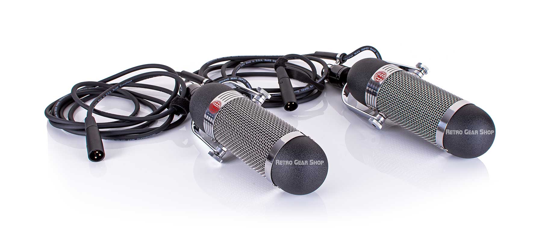 AEA R84 Ribbon Microphone Stereo Matched Pair Top Left