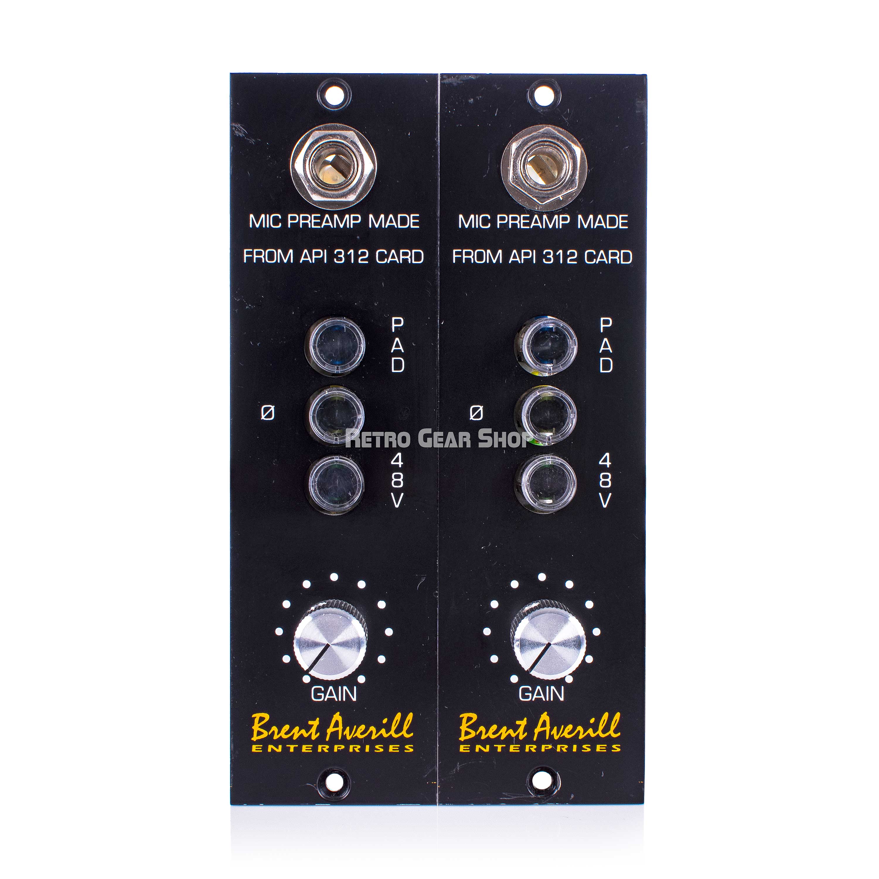 配信機器・PA機器・レコーディング機器 Brent Averill MADE FROM API 312 API 312 Brent Averill Mic Preamp Huntington 2520 Opamp 500 Series