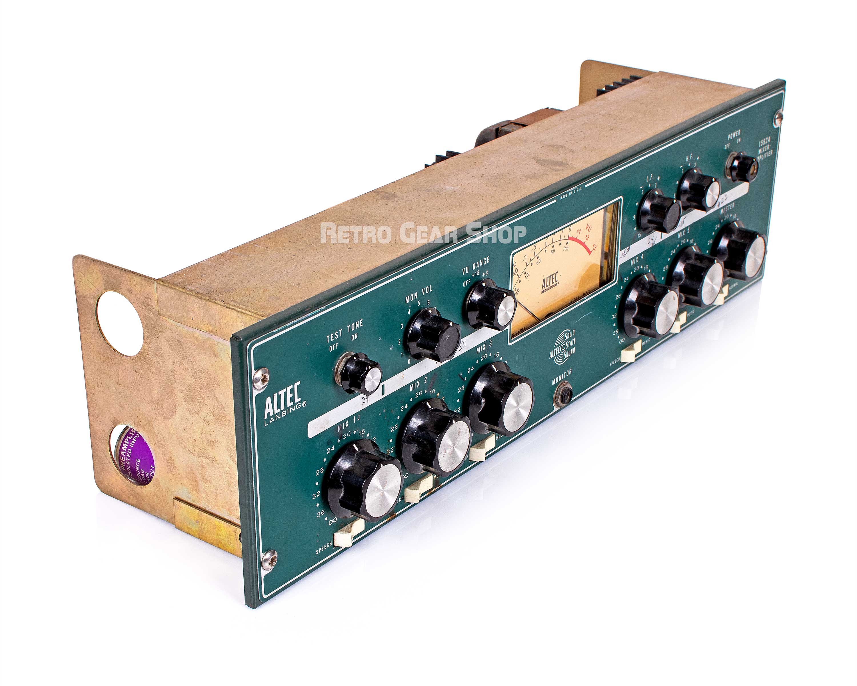 Altec 1592A Solid State Mic Pre Mixer Amplifier Vintage Rare
