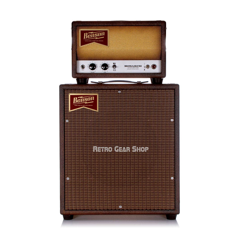 Benson Amps Monarch Head + 1x12 Cab Bourbon Burst Oxblood Grill