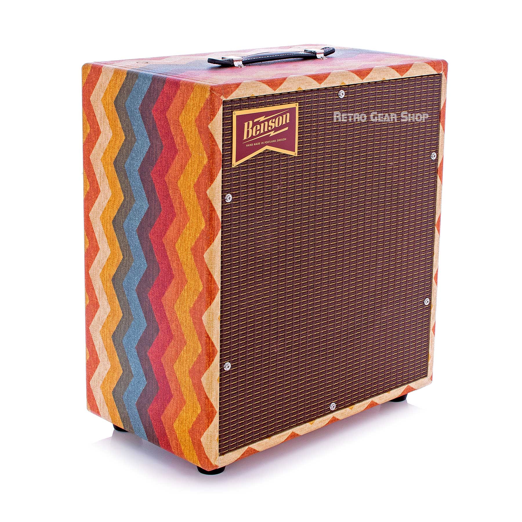 Benson Amps Monarch 1x12 Cab Old Mexico Oxblood Grill Top Left