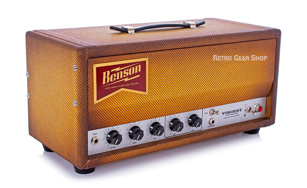 Benson Amps Vincent 30 Watt Amp Head Bourbon Burst Top Left