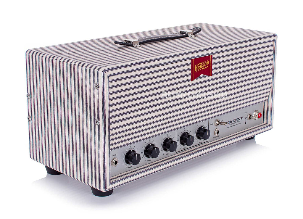 Benson Vincent Head White Classic Striped Top Left