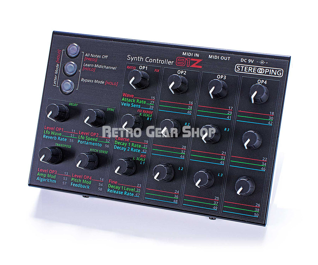 Stereoping CE-1 81Z Midi Controller for Yamaha TX81Z Top Right