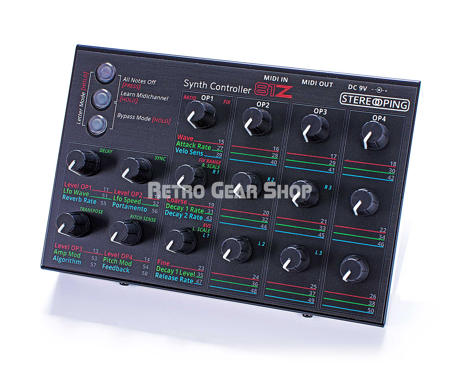 Stereoping CE-1 81Z Midi Controller for Yamaha TX81Z Top Right