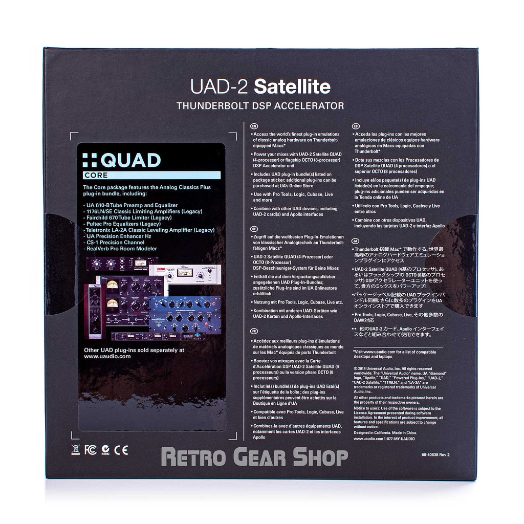 Universal Audio UAD-2 Satellite Thunderbolt Quad DSP Accelerator Rear