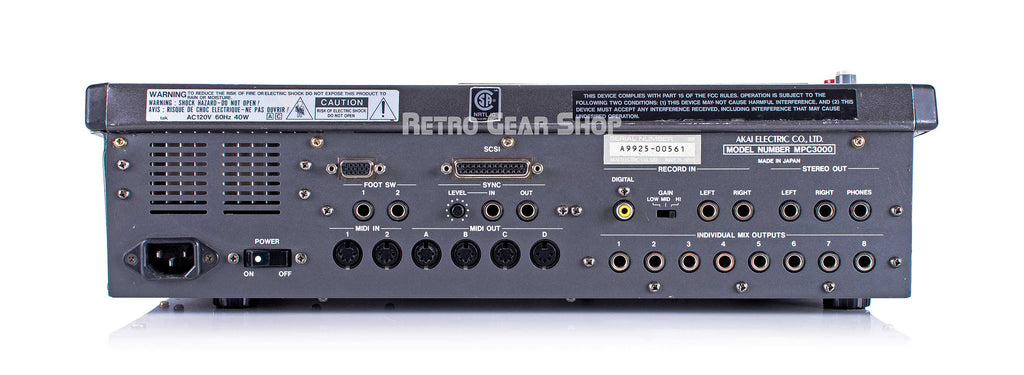 Akai MPC3000 LE Limited Edition Upgraded Rear