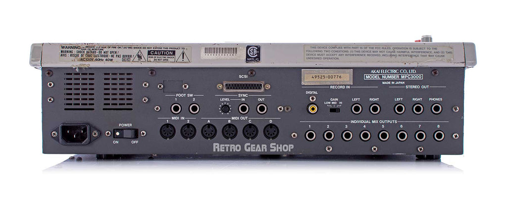 Akai MPC3000 Rear