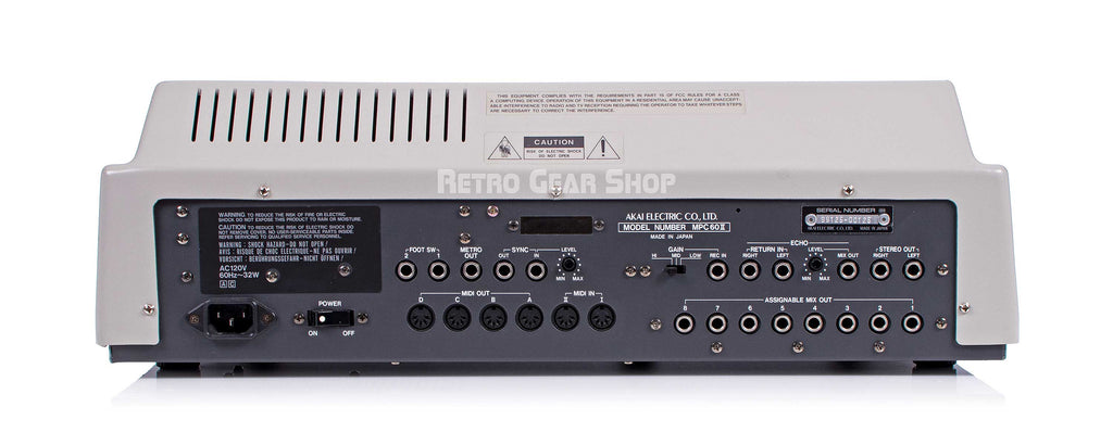 Akai MPC-60 II Rear