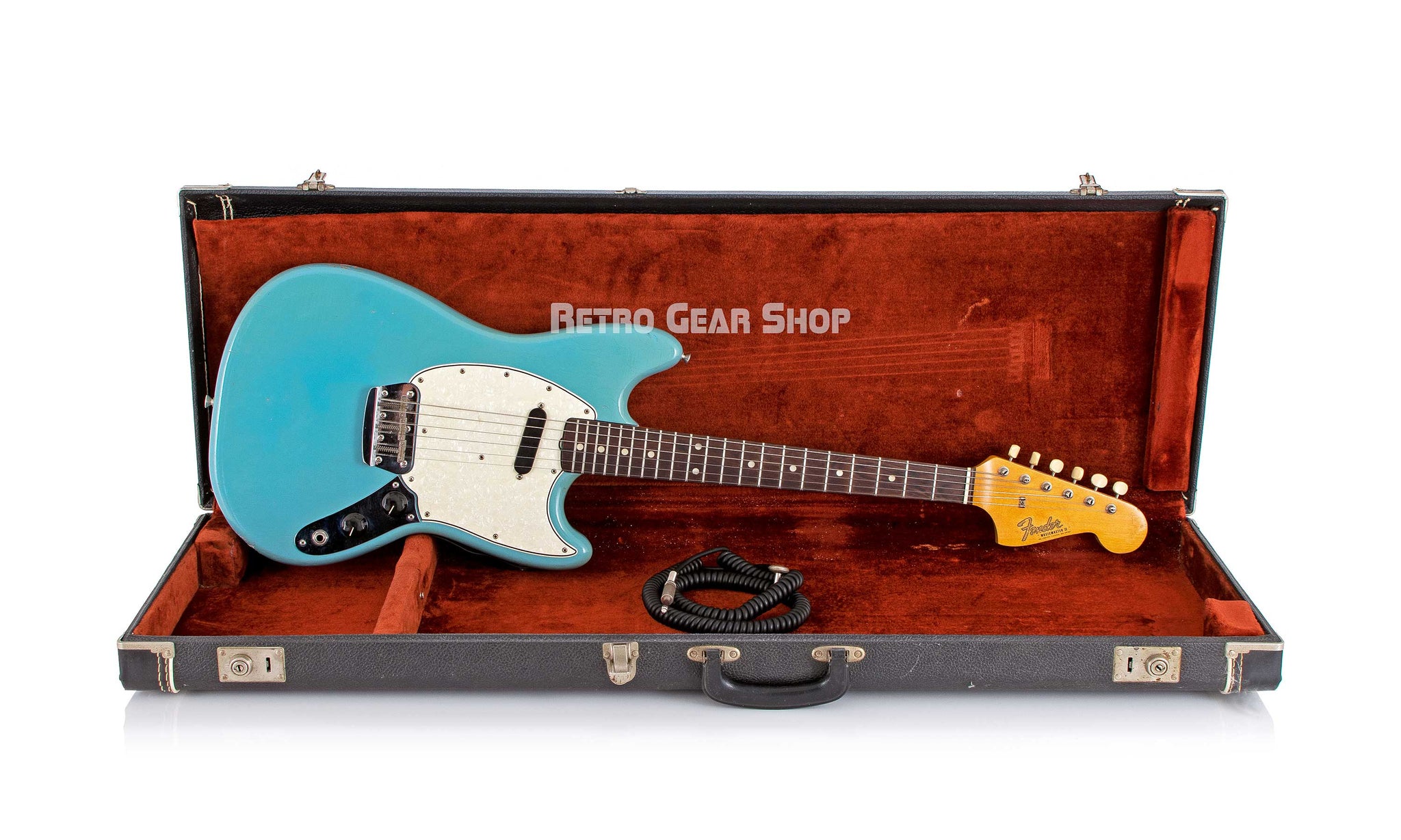 Fender 1966 Musicmaster II Daphne Blue Case Extras