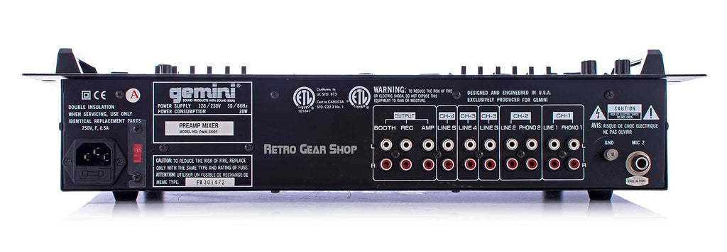 Gemini Mixer PMX 3501 Rear