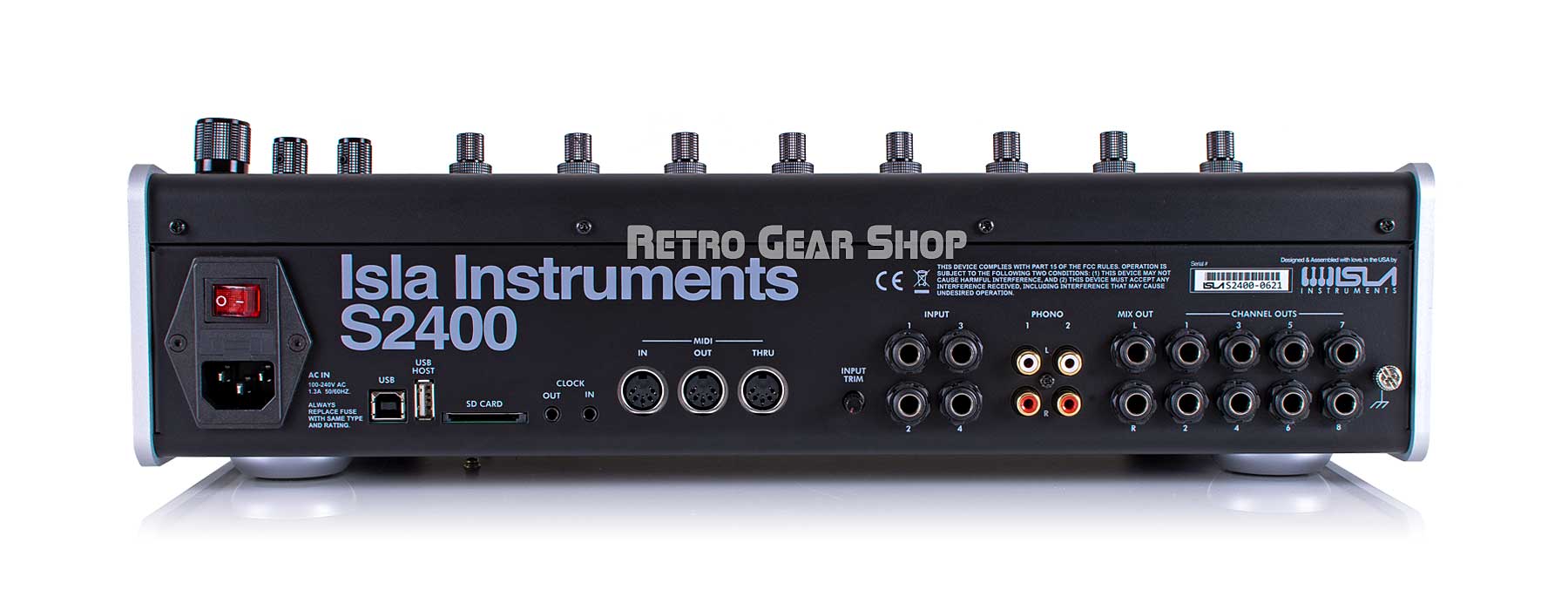 Isla Instruments S2400 Drum Machine Sampler Rear