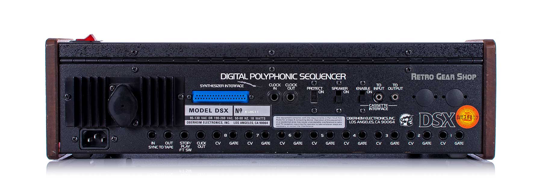 Oberheim DSX Sequencer Rear