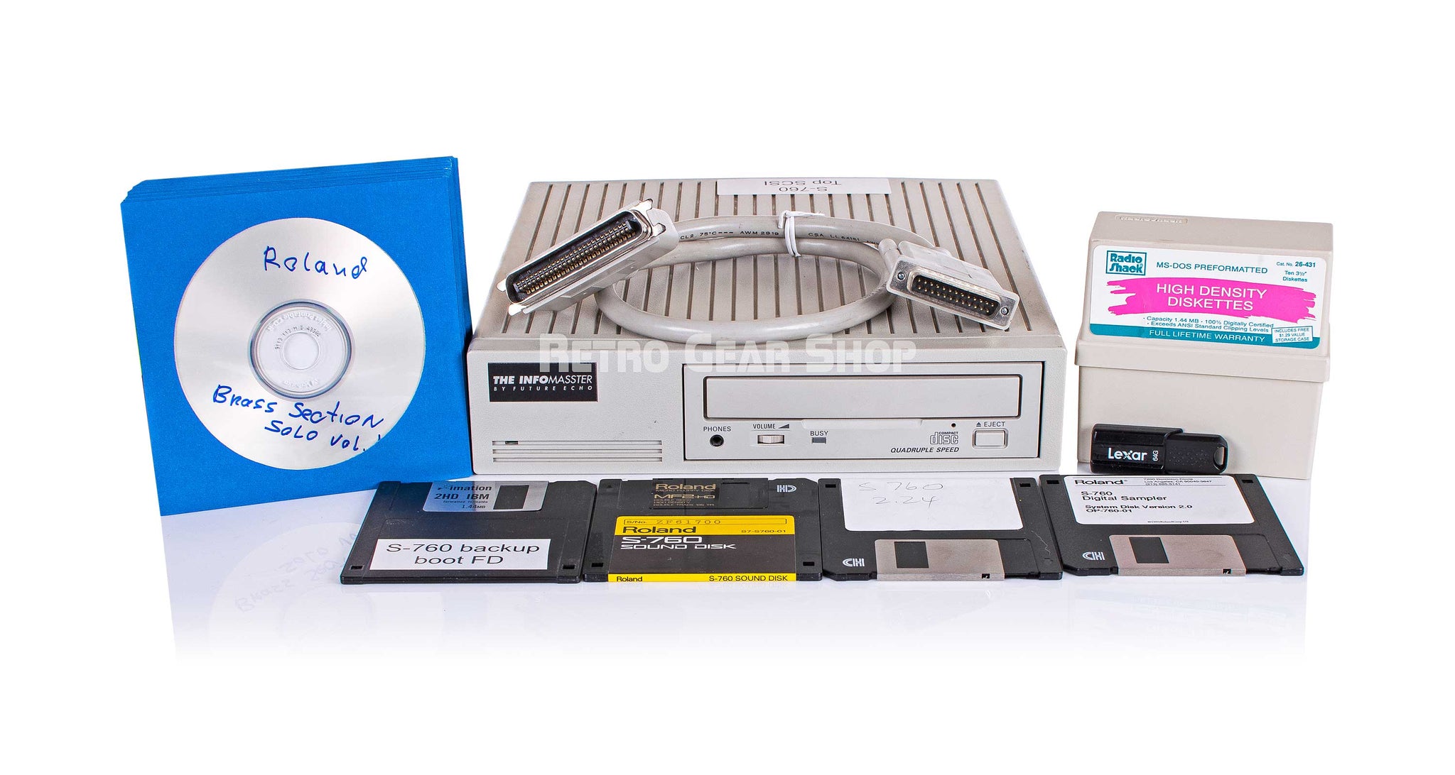 Roland S-760 Spares Extras CD Drive Floppy Disks