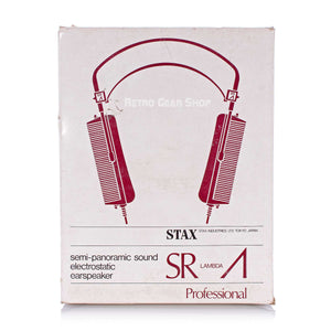 Stax SR Lamda Professional Headphones Rare Vintage Semi-panoramic Sound Electrostatic Earspeaker Original Box