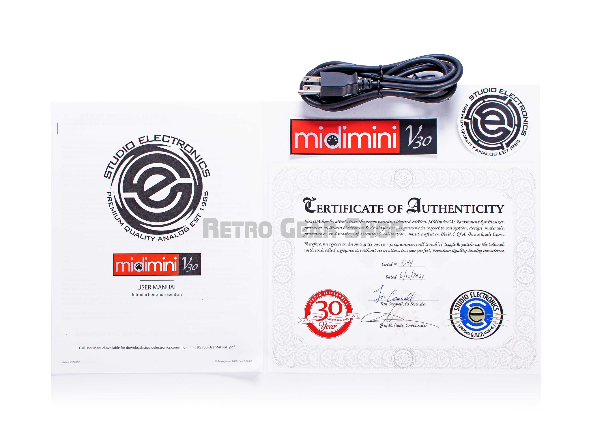 Studio Electronics Midimini V30 Analog Semi-modular Monophonic Rackmount Synth Extras Manual