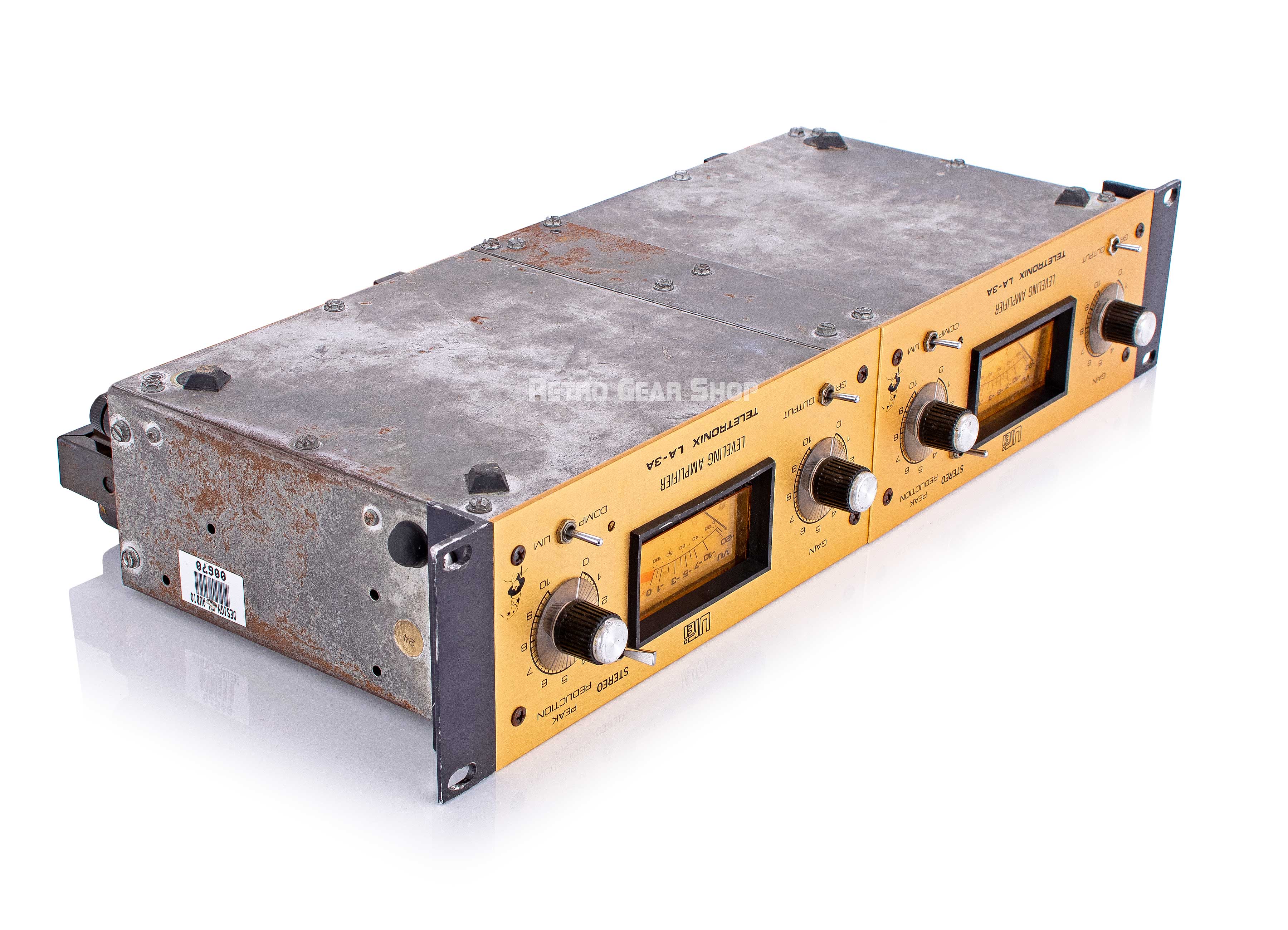Urei Teletronix LA-3A Gold Stereo Leveling Amplifier Pair Vintage