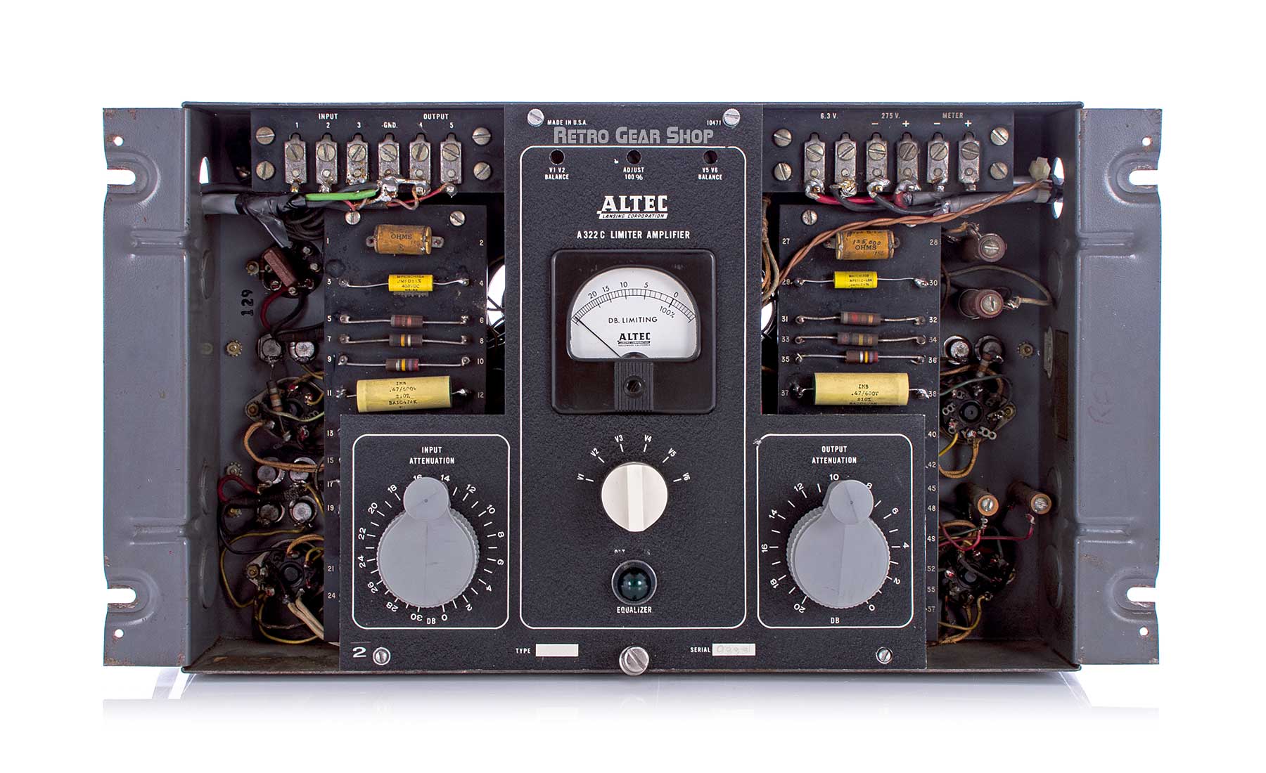 Altec 322C Vintage Limiter Amplifier Tube Compressor Red Internals