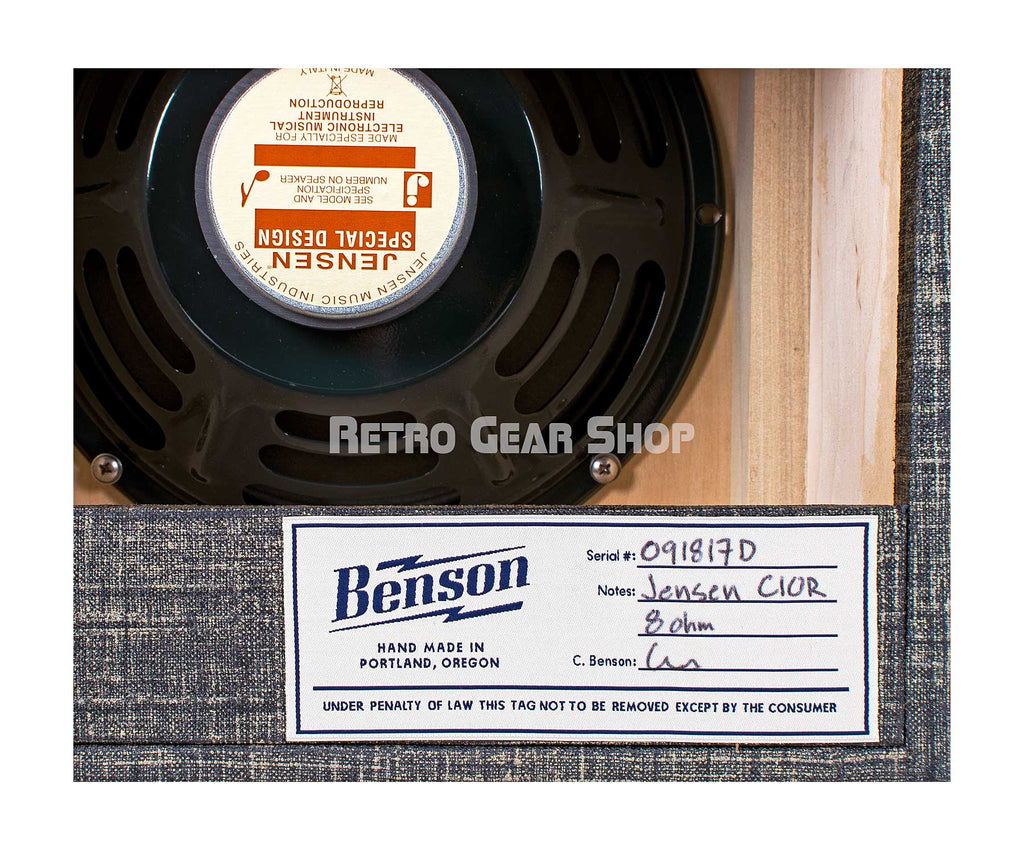 Benson Amps Vinny 1x10 Cabinet Serial Number