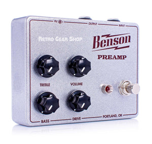 Benson Amps Preamp Guitar Effect Pedal Silver Sparkle Oxblood Limited Edition Custom Retro Gear Shop