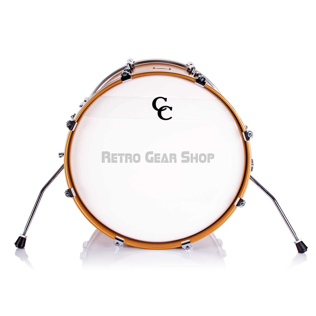 C&C Drums Satin Gold Kit Kick Bass Drum 20" Front