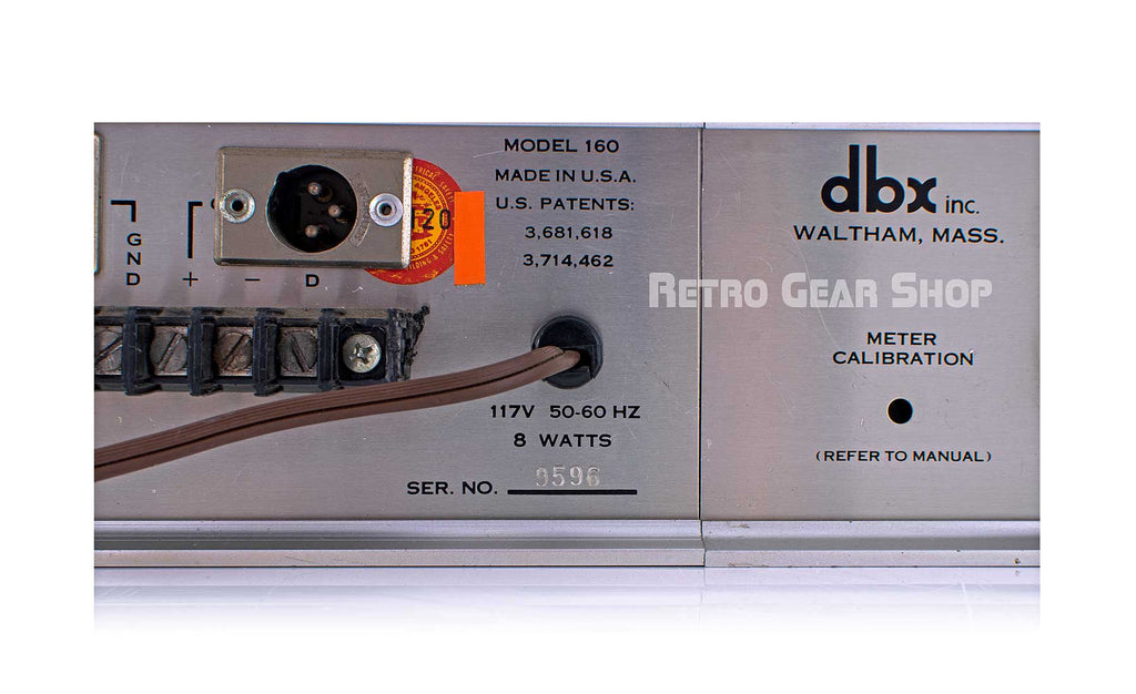 dbx 160VU Stereo Pair Serial Number