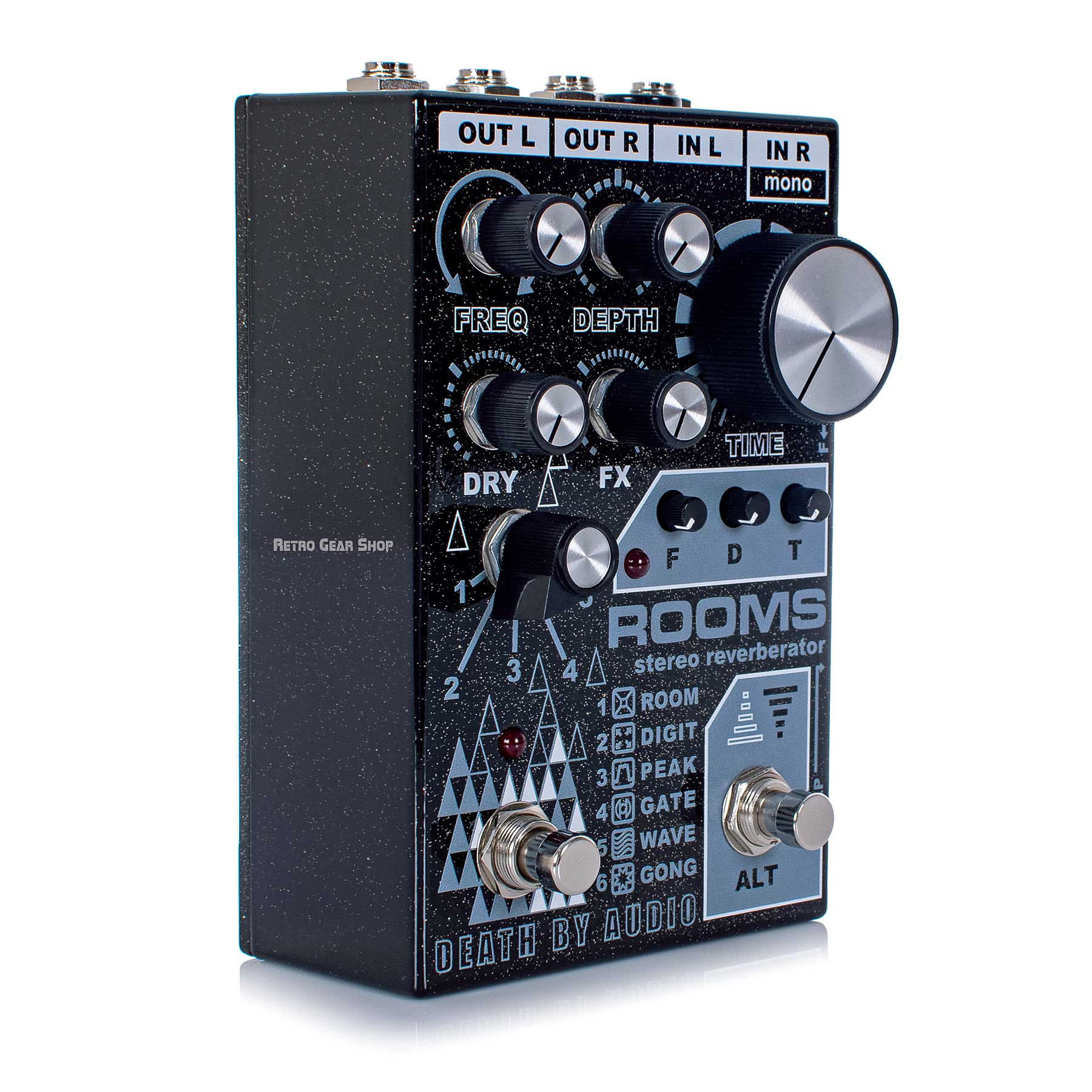 Death By Audio Rooms Stereo Reverb Guitar Effect Pedal– Retro Gear