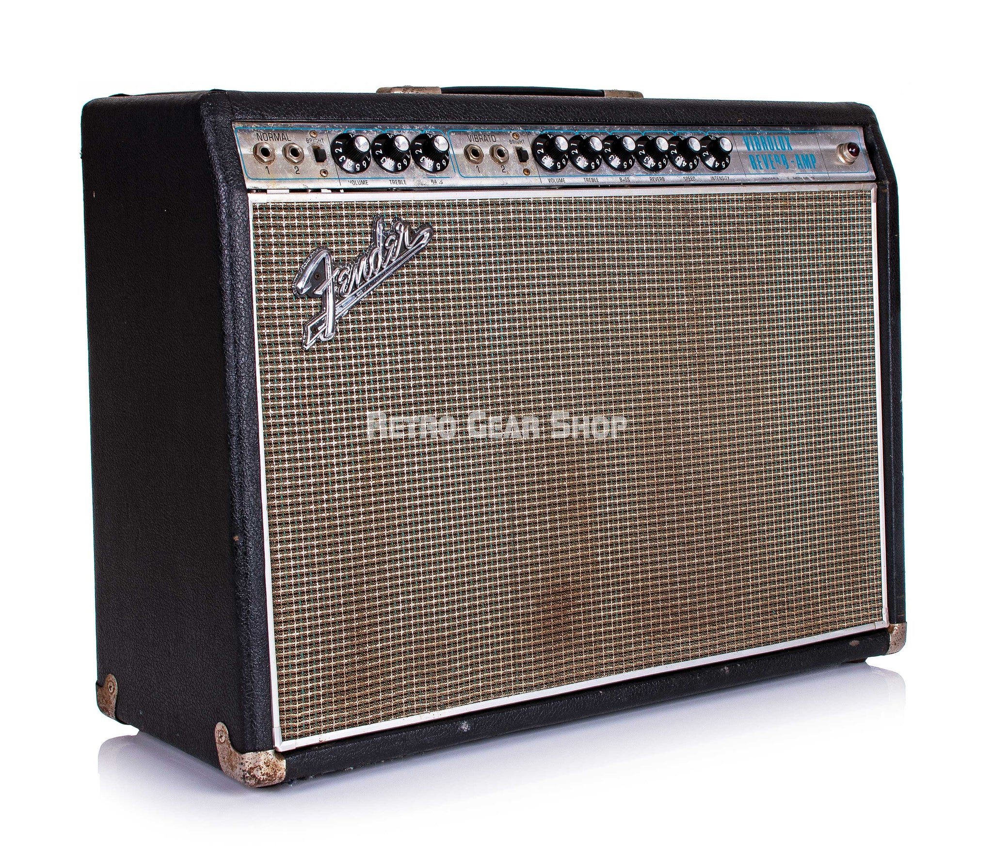 Fender Vibrolux Reverb Combo Guitar Amp Silverface Dripedge 