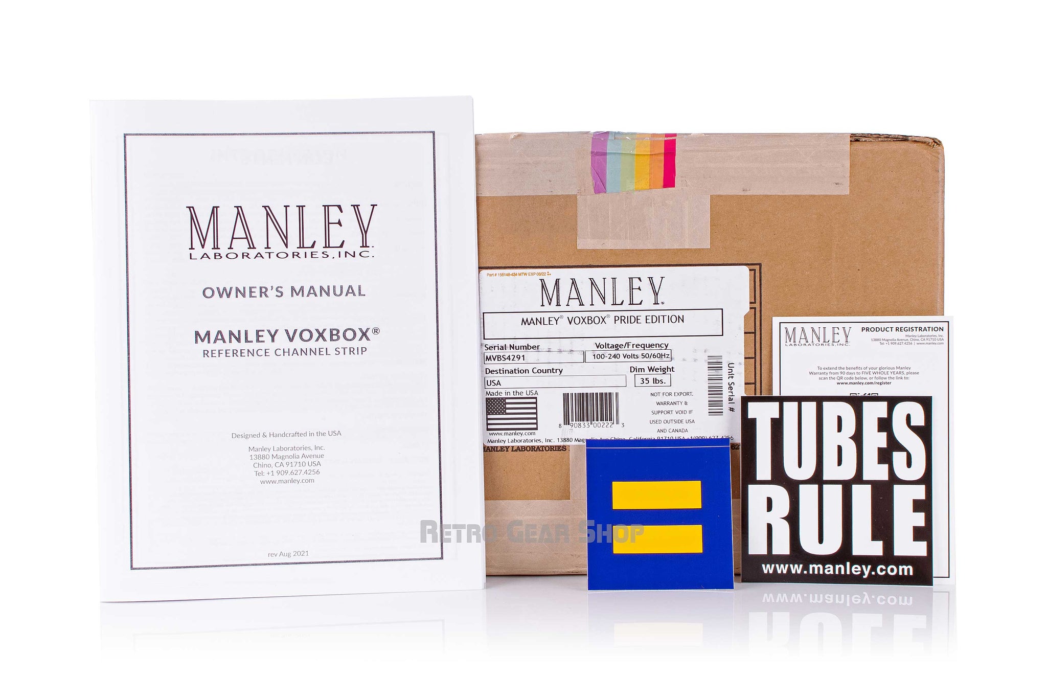 Manley Voxbox 2021 Pride Limited Edition Box Extras