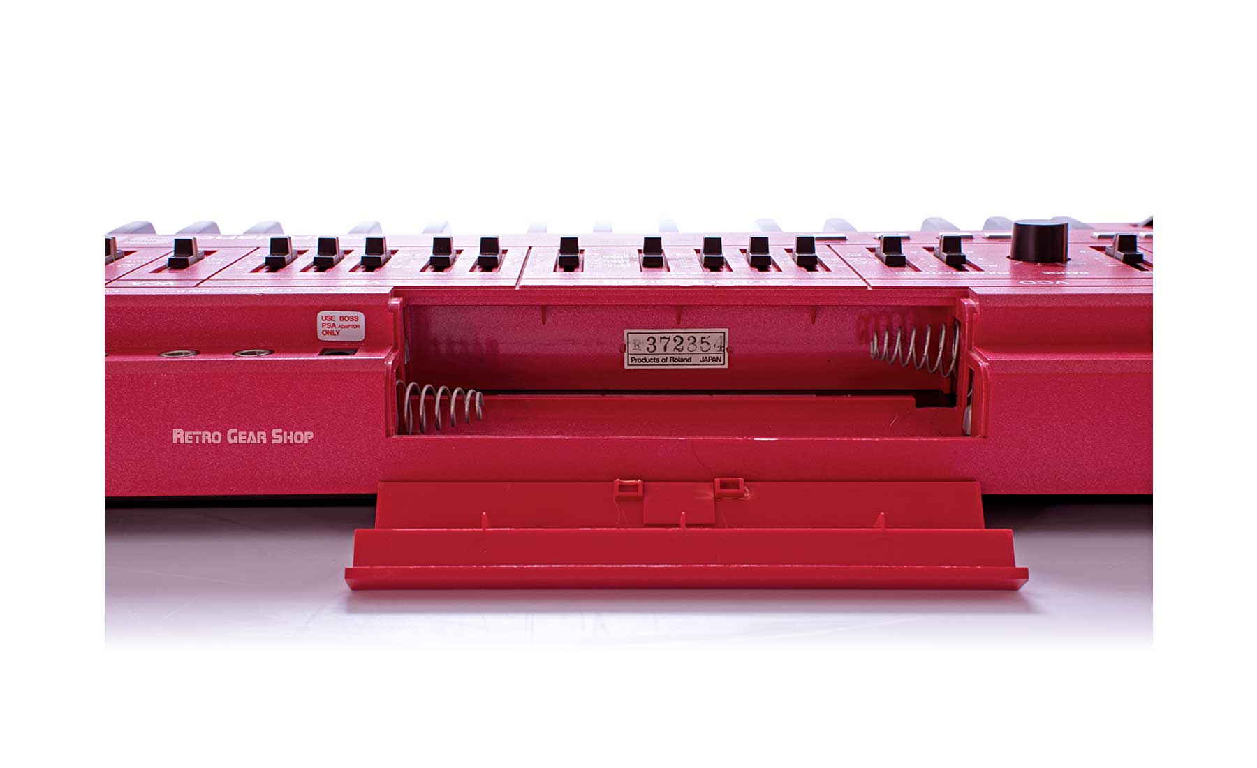 Roland SH-101 Red Serviced Battery Compartment