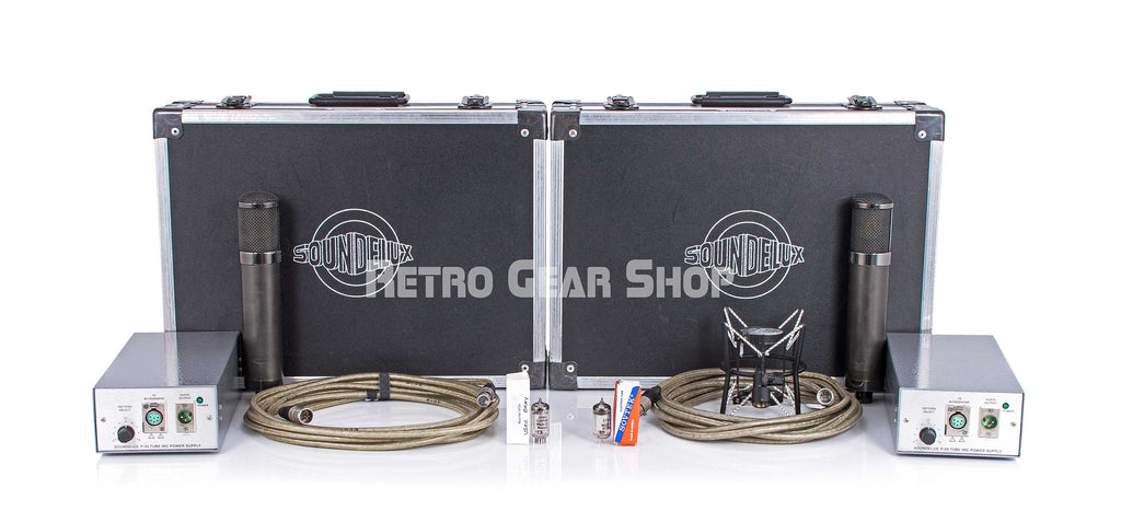 Soundelux U95S Pair Mics Cases Shockmount Connectors PSU