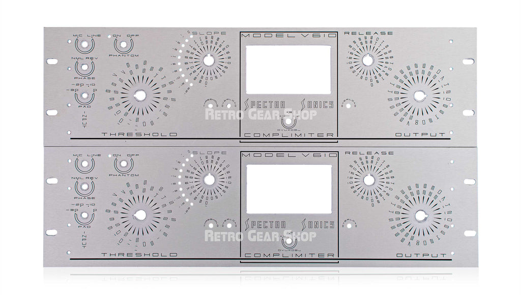 Spectra Sonics Complimiter Model V610 Stereo Pair Silver Gray Faceplates