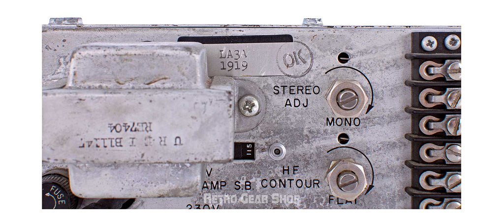 Urei LA-3A Stereo Pair Serial Number 1919