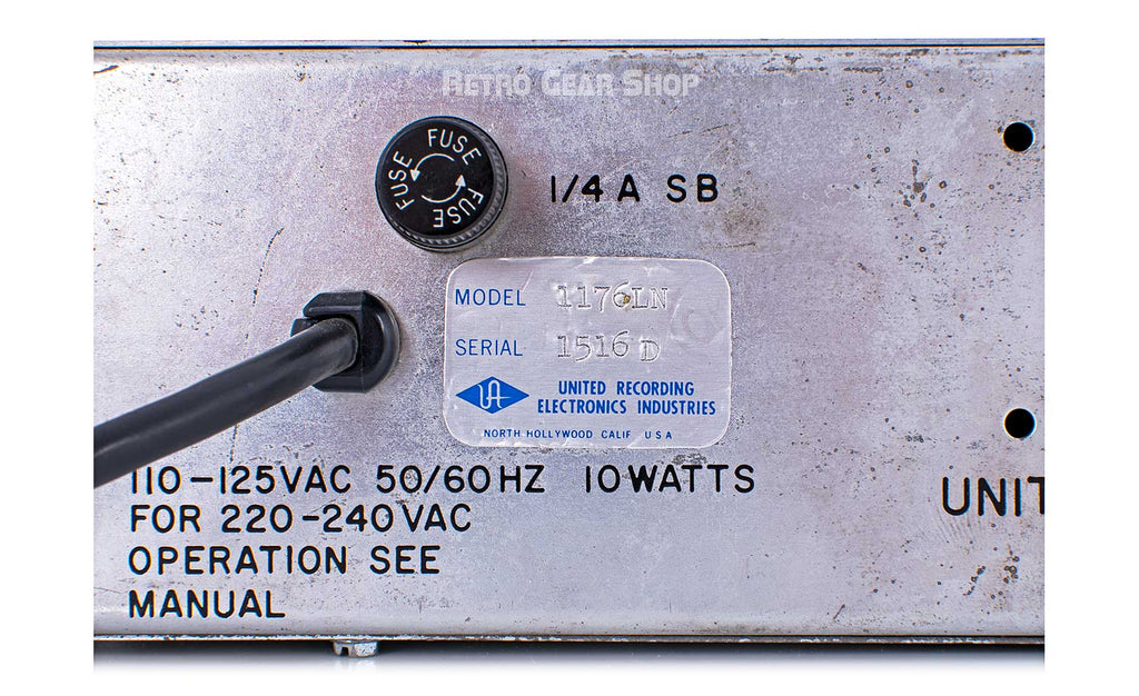 Urei Universal Audio 1176LN Rev D Serial Number