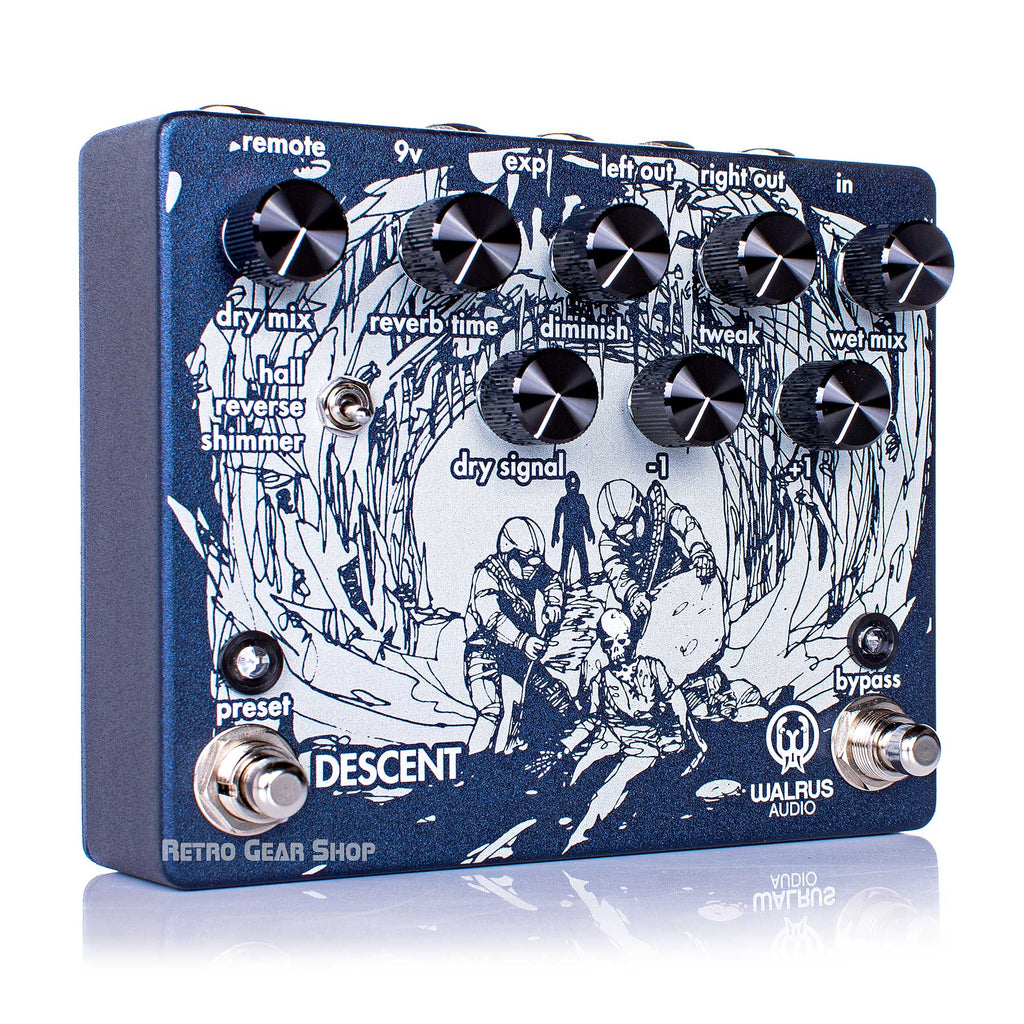 Walrus Audio Descent Reverb Octave Machine Guitar Effect Pedal