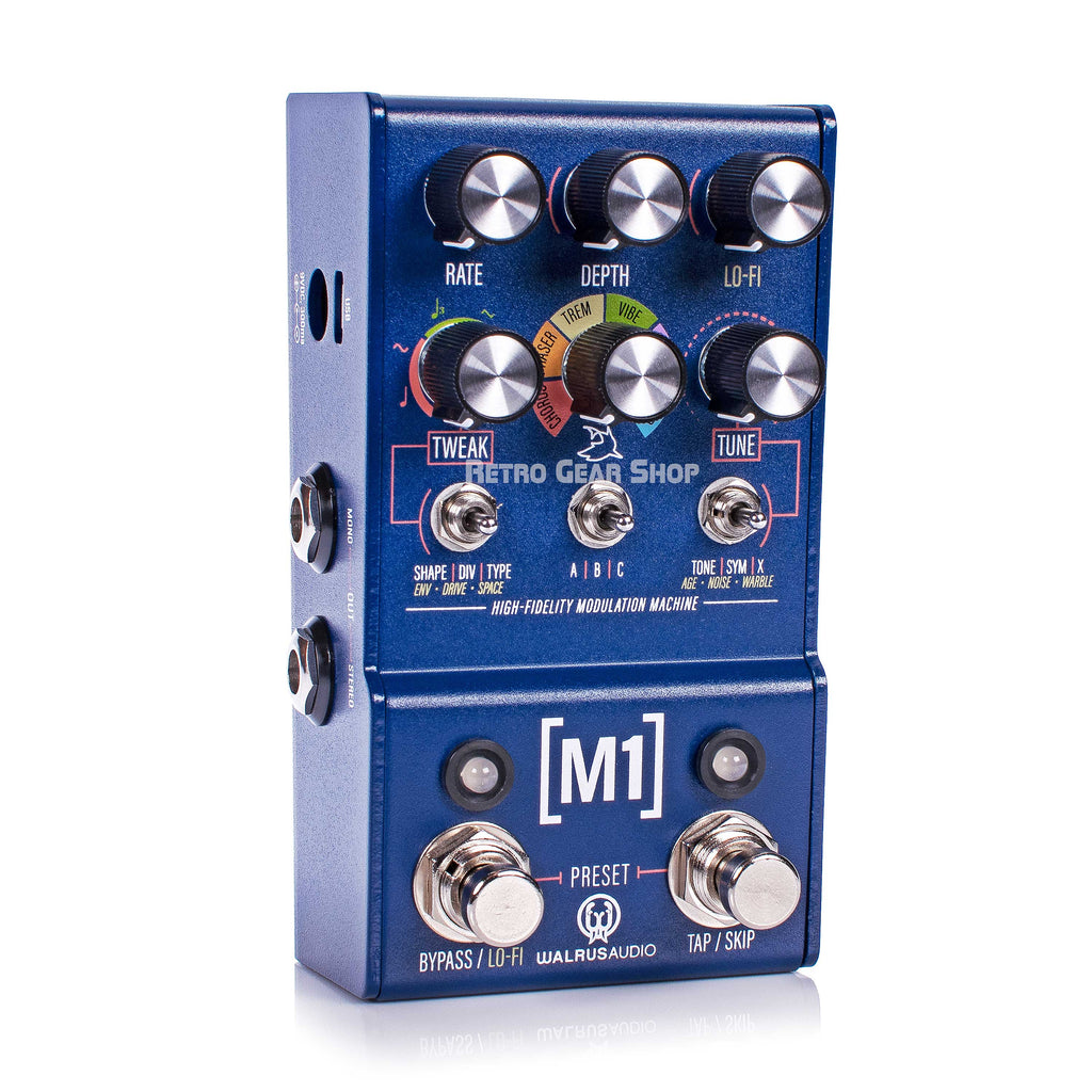 Walrus Audio Mako M1 High-Fidelity Modulation Machine Phaser Chorus Tremelo Vibrato Rotary Filter Guitar Effect Pedal