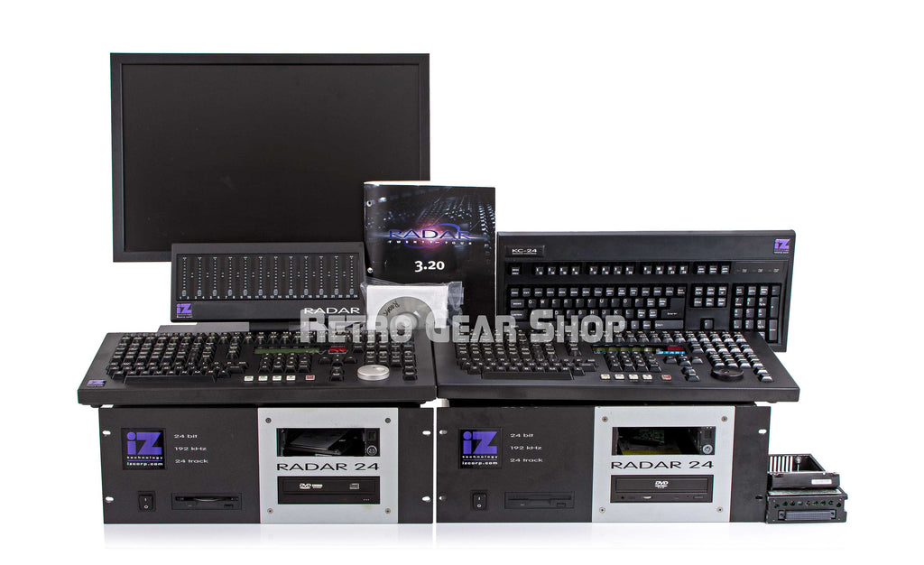 iZ Radar 24 System 24 i/o + Remote Meterbridge SCSI Sata Adrenaline Card 2TB Harddrive Seagate Barracuda KC-24 Remote Control Otari Remote