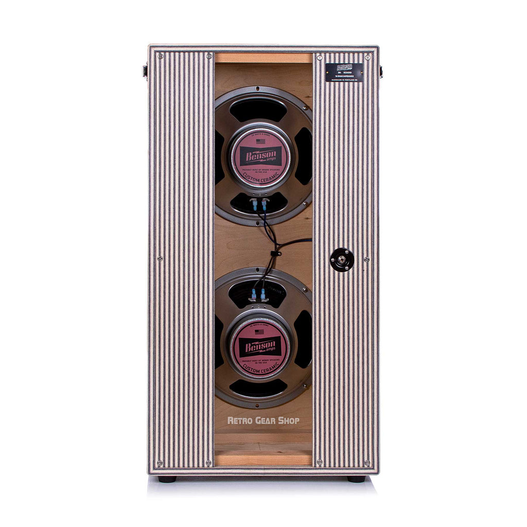 Benson Vincent Cab 2x12 White Classic Striped Rear