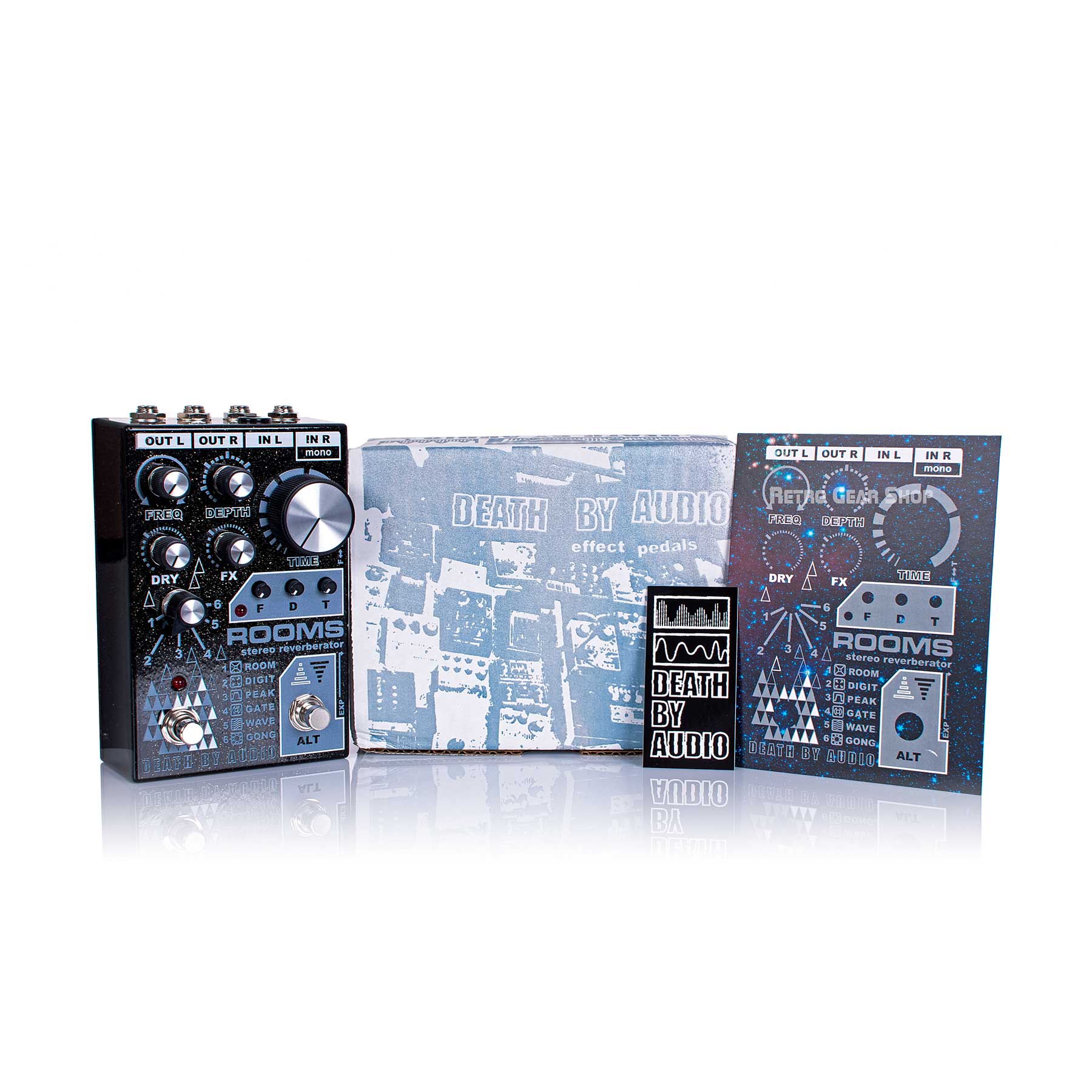 Death By Audio Rooms Stereo Reverb Guitar Effect Pedal– Retro Gear