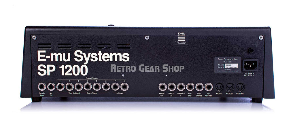 E-Mu SP-1200 Sampler Drum Machine Emu SP1200 Lotharek HxC Emulator SD Drive Rear