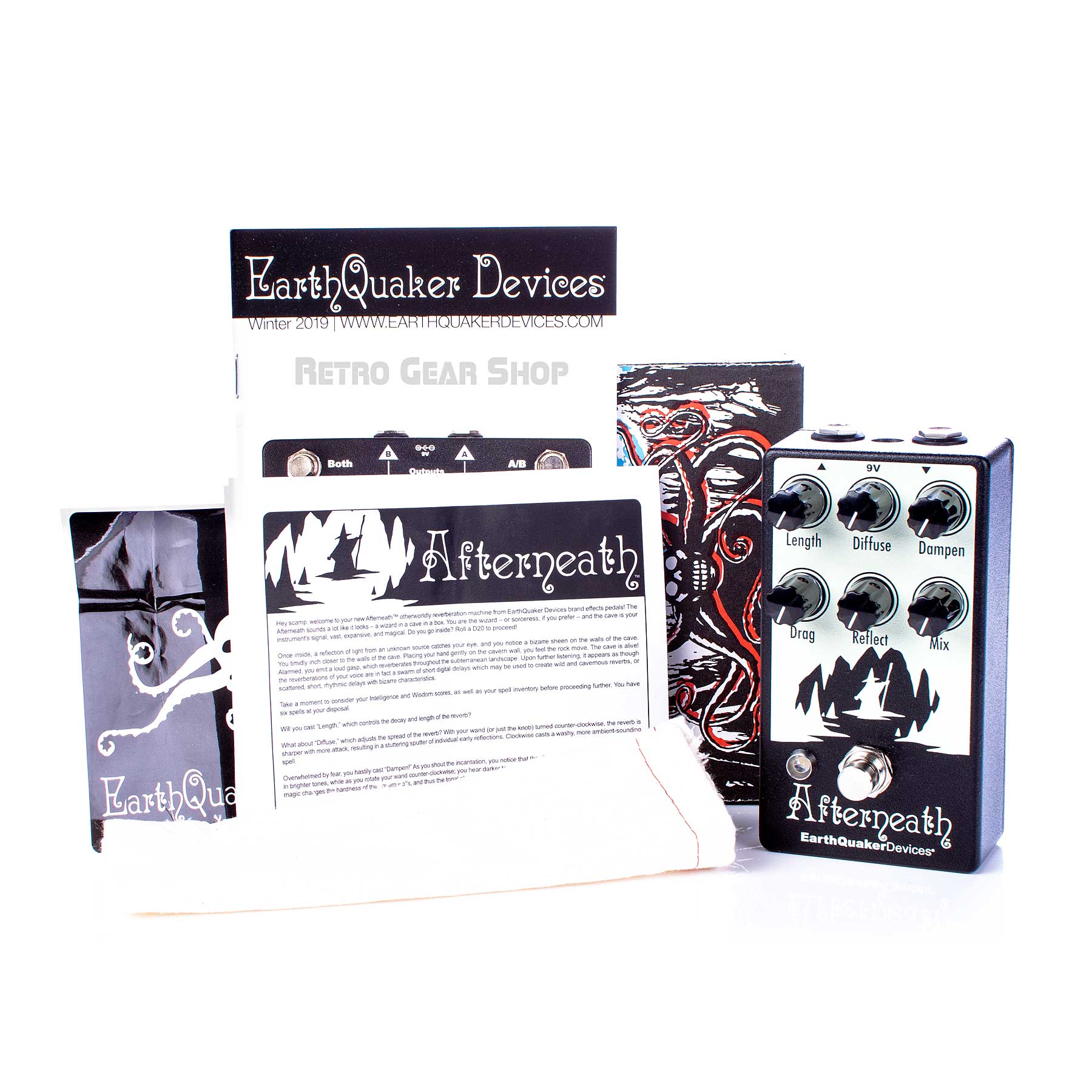EarthQuaker Devices Afterneath Box Manual Extras