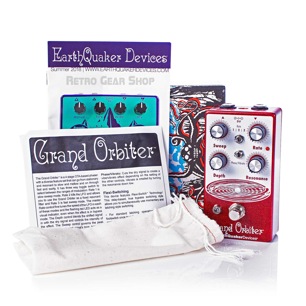 EarthQuaker Devices Grand Orbiter V3 Phaser Box Manual Extras