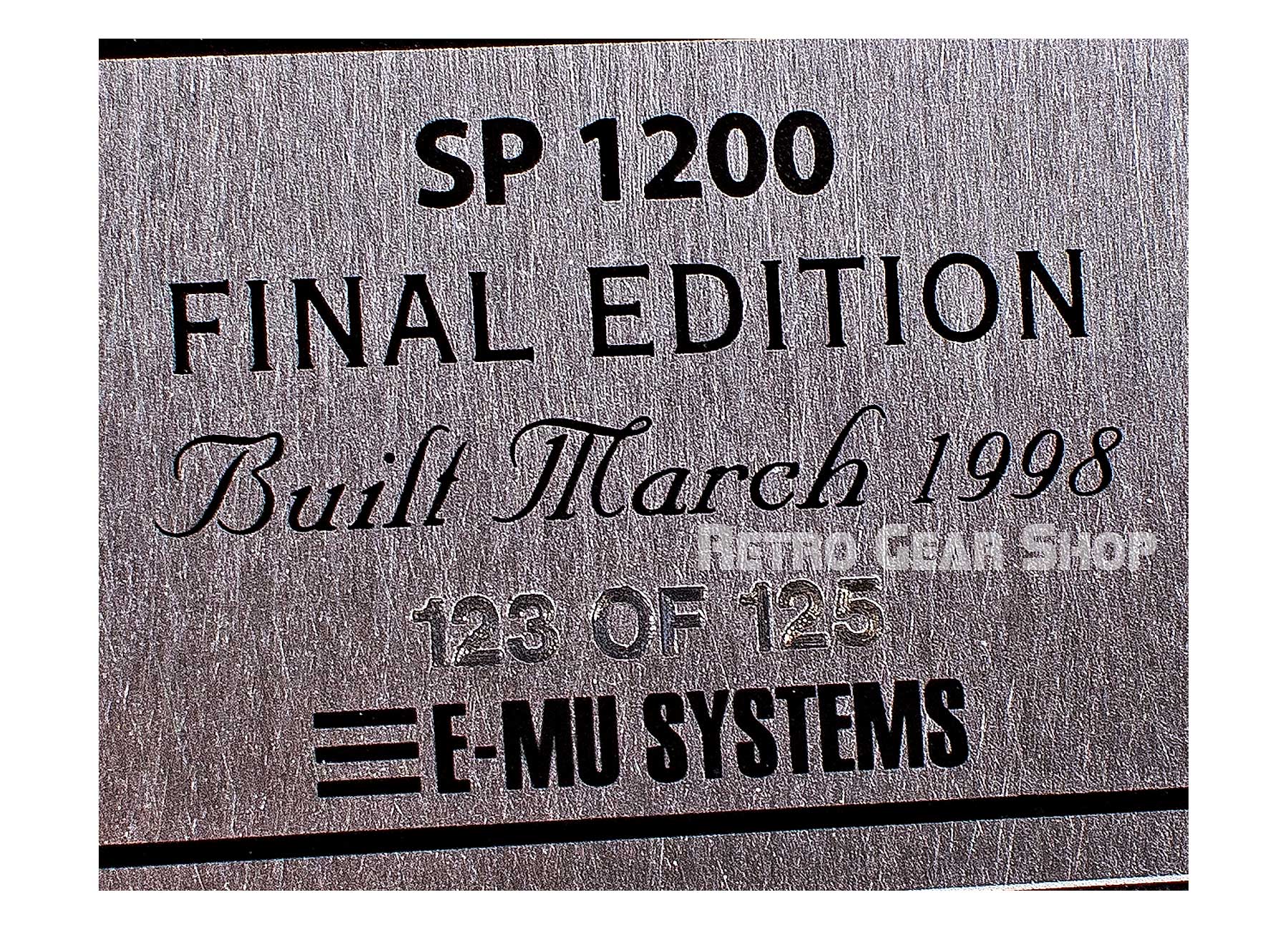 E-Mu SP-1200 Final Edition Serial Number