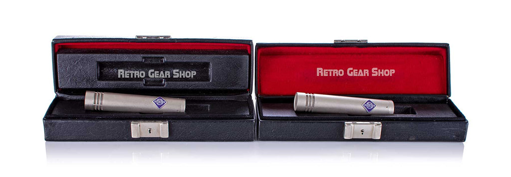 Neumann KM84i Vintage Stereo Pair Cases Open