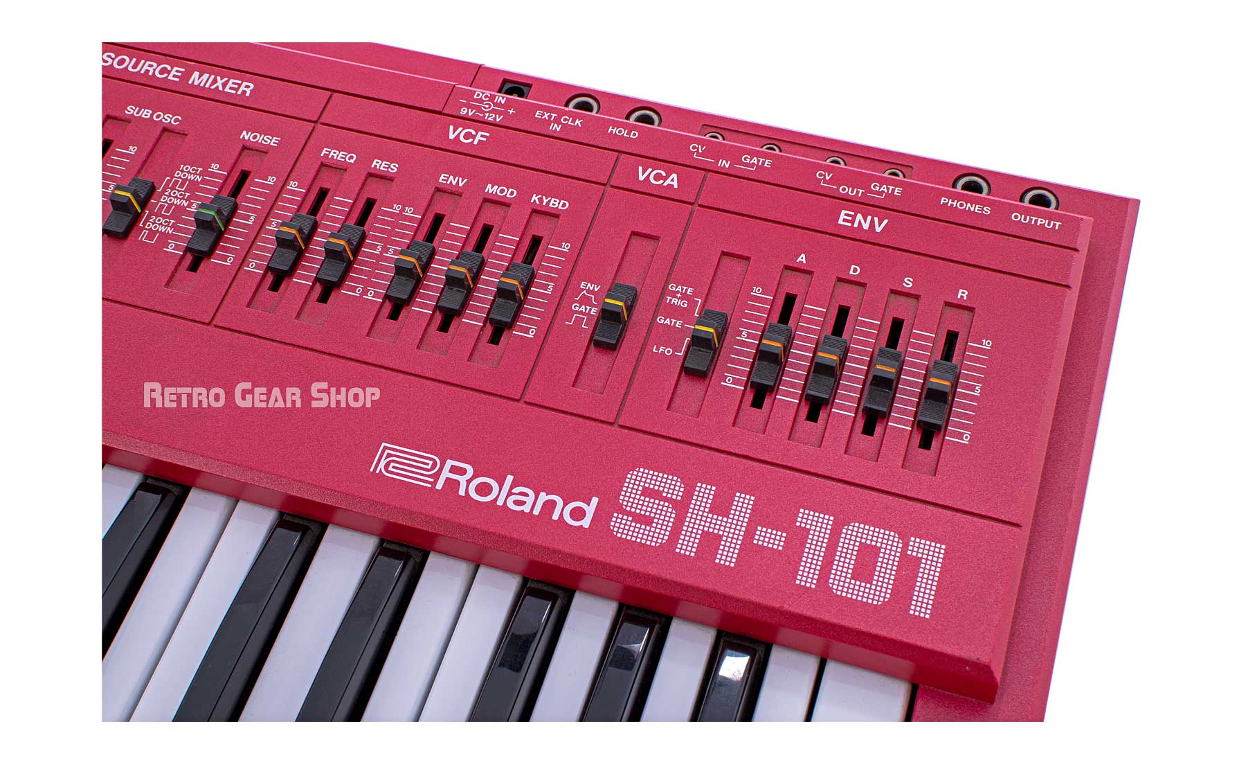 Roland SH-101 Red Serviced Monophonic Analog Synthesizer Rare