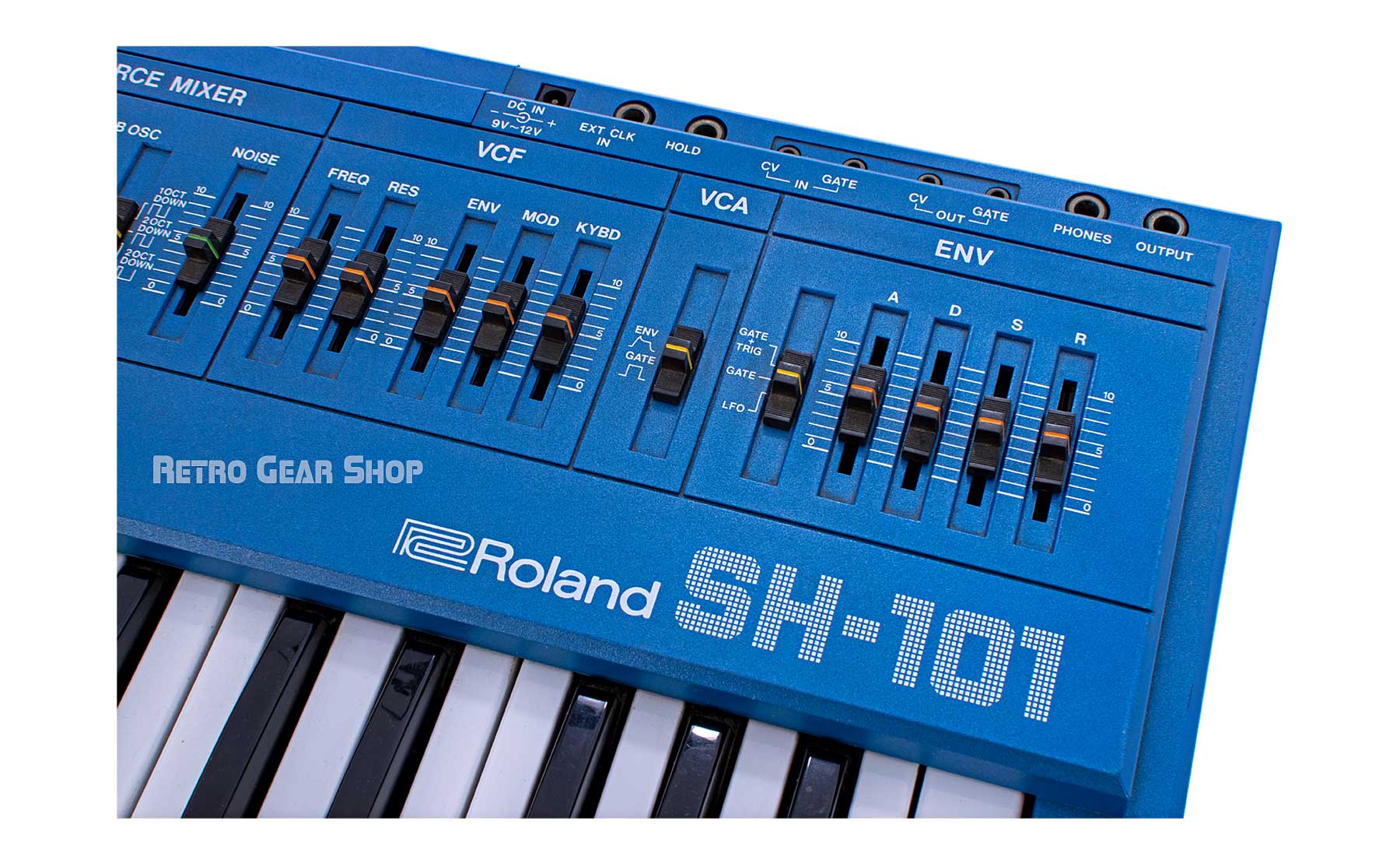 Roland SH-101 Blue Serviced Monophonic Analog Synthesizer Rare 