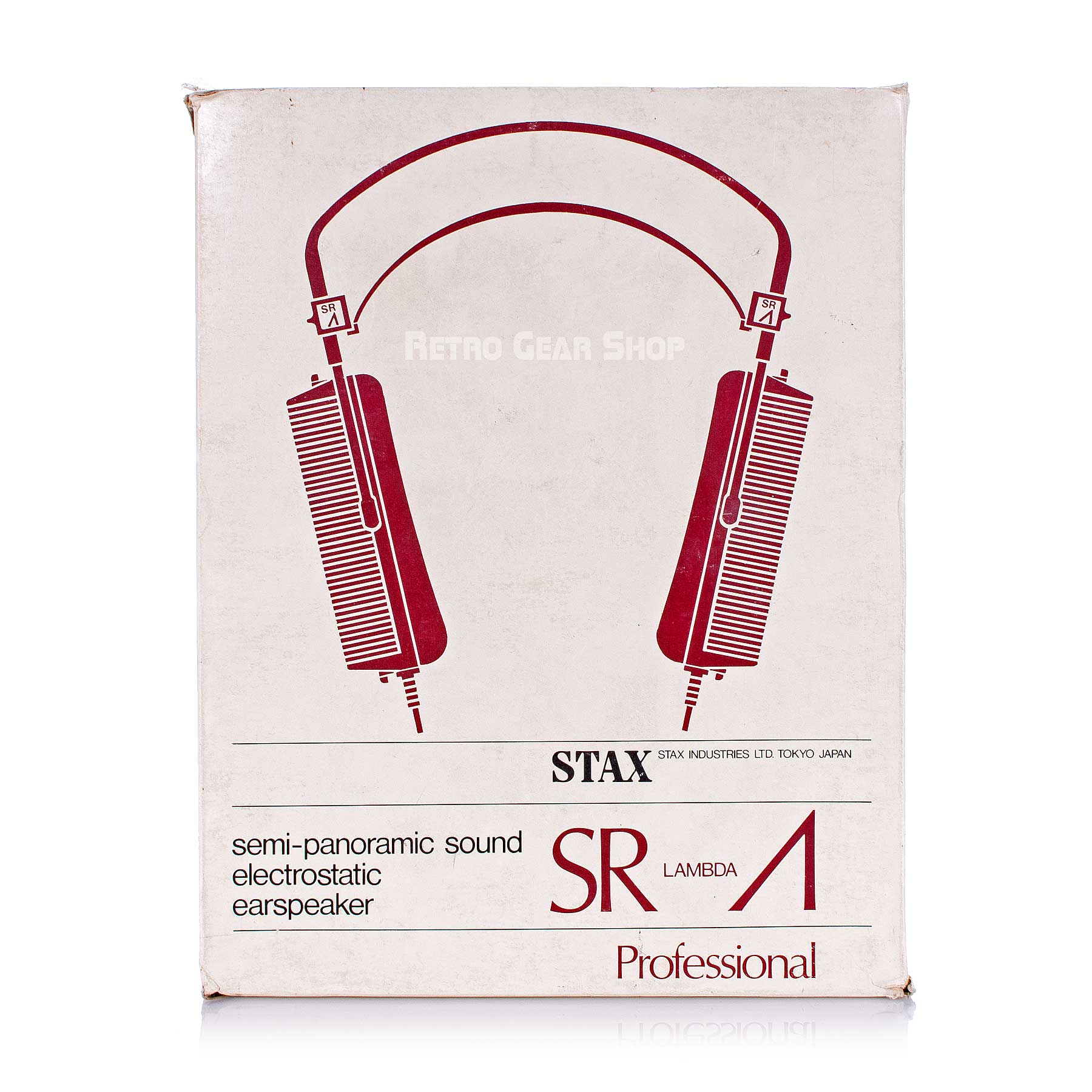 Stax SR Lamda Professional Headphones Rare Vintage Semi-panoramic Sound Electrostatic Earspeaker Original Box #3