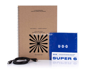 UDO Audio Super 6 Binaural Analog Hybrid Polysynth Synth Black Manual