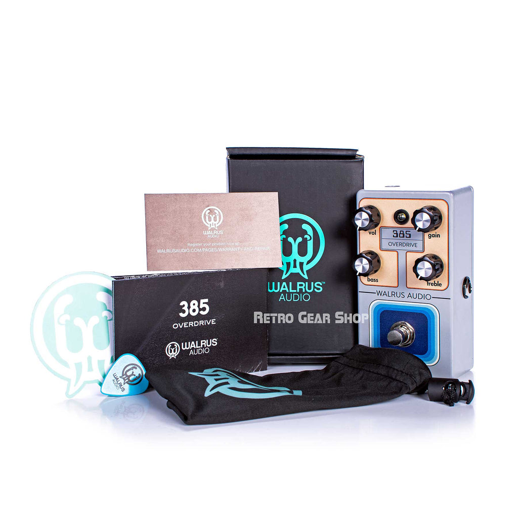Walrus Audio 385 Overdrive Black Friday Custom Retro Limited Edition Box Manual Extras